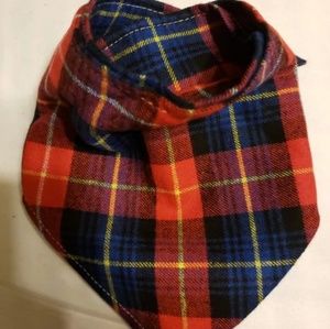 Pet bandana plaid navy/red dog cat small animal